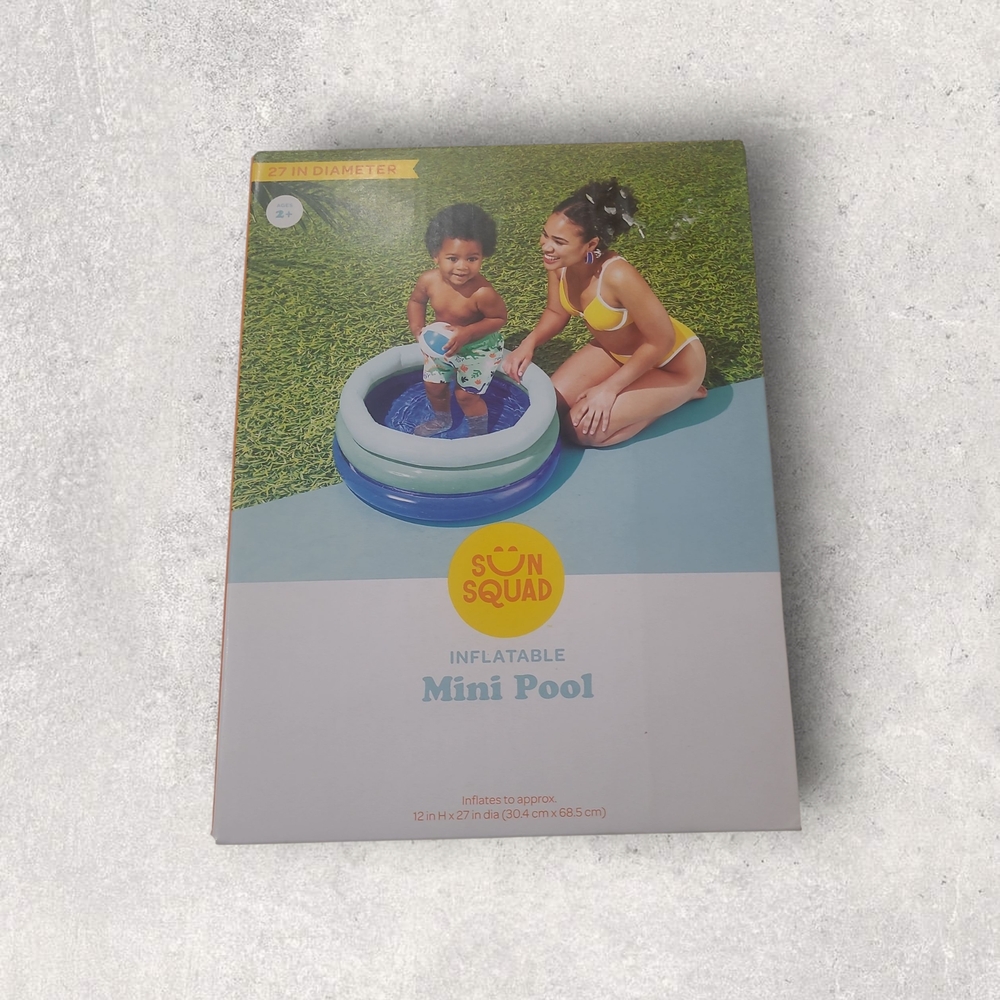 Sun Squad Blue and White Inflatable Mini Pool